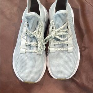 On Running Light Gray Sneakers with White Accents